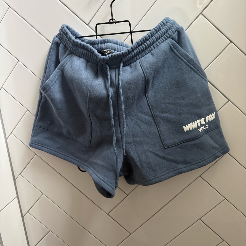 White Fox Women's Blue Shorts Medium